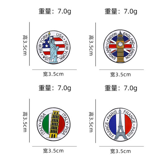 原創(chuàng)歐洲旅游徽章鐵塔合金胸針生產(chǎn)制作