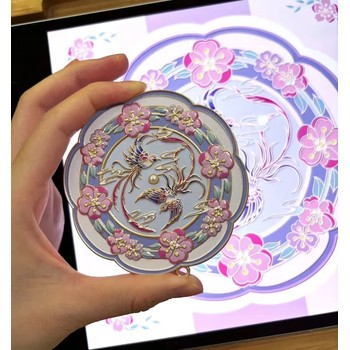 定制金屬隨身鏡彩印工藝鋅合金鏡子源頭工廠