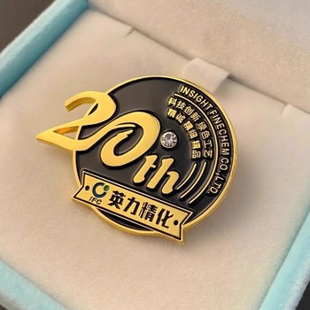 企業紀念徽章來圖定制金屬徽章廠家