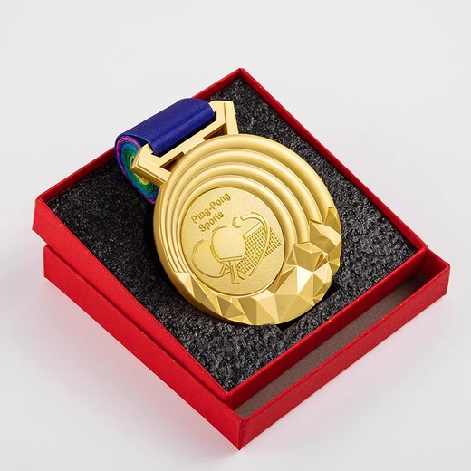 禮盒裝文創(chuàng)禮品榮譽金銀銅獎牌定制