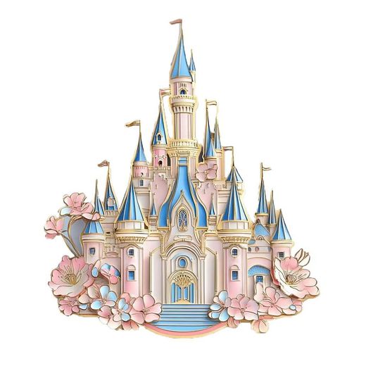 3D立體城堡冰箱貼烤漆工藝鋅合金材質(zhì)