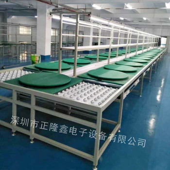 工廠流水線工作臺小型傳送帶鋁材輸送機雙面防靜電工作臺