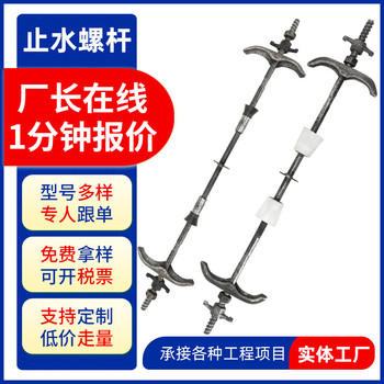 廠家直發(fā)建筑配件護(hù)欄穿墻絲止水螺桿止水絲桿地腳絲穿墻通絲螺桿