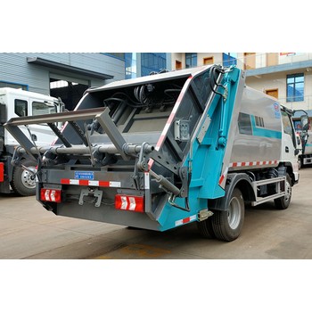 國六藍(lán)牌壓縮式垃圾車廠家