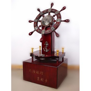 實(shí)木舵輪西安方向舵手?jǐn)[件喬遷開業(yè)慶典店慶落地工藝品
