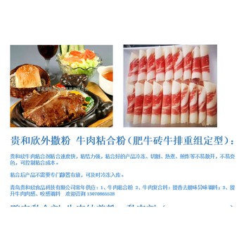 生肉黏合粉速粘干撒型粘肉粉不易撒不易變色貴和欣