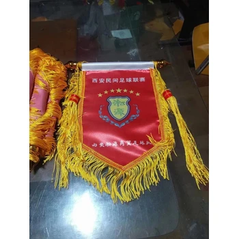 設(shè)計(jì)不同圖案西安彩旗三角旗陜西仿古旗等西安節(jié)日紅色旗