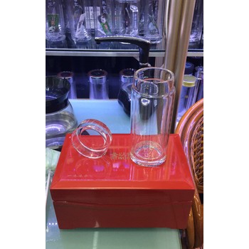 圣以諾牌子水晶杯西安山高水遠(yuǎn)雙層玻璃杯配禮盒