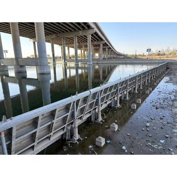 恩施下臥式翻板鋼閘門100*3米河道液壓翻板閘門單價