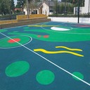 浙江學校透水混凝土路面施工材料批發(fā)廠家藍色透水路面漆
