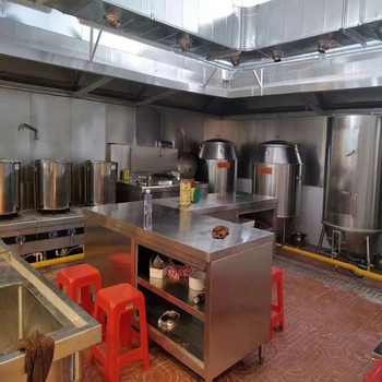 天津唐閣酒店酒樓工廠食堂廚房大型油煙管道清洗排煙系統(tǒng)油煙罩