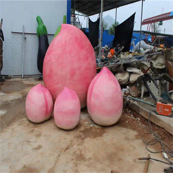 肇慶玻璃鋼油桃模型雕塑玻璃鋼水果雕塑植物造型