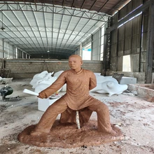 佛山武術(shù)形象雕像黃飛鴻玻璃鋼人物雕塑