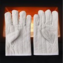 防燙手套五指棉牛仔布烤箱加厚耐磨耐熱防護(hù)工業(yè)勞保燒焊電焊