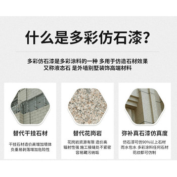 藍翠鳥外墻仿石漆防水防曬耐久抗污包工包料廠家
