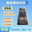 預(yù)包裝高硅鑄鐵陽極219*2000饋電棒接地極淺埋高硅鑄鐵陽極地床