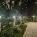 點(diǎn)亮夜色，品質(zhì)之選｜四川園林山莊銅制柱頭燈實(shí)景案例分享
