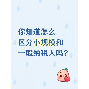 你知道怎么區分小規模和一般納稅人嗎？