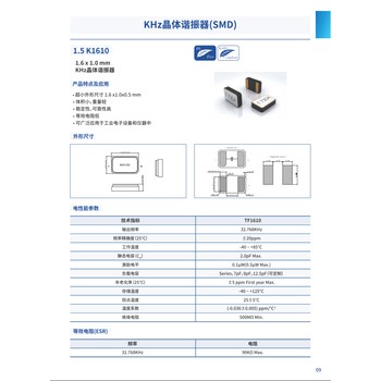 TKD泰晶國產(chǎn)時鐘晶振TF1610時鐘晶振