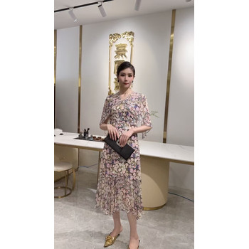 熹鳳齋真絲連衣裙輕熟優(yōu)雅碎花裙女裝店實賣好貨