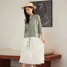 原創(chuàng)棉麻大碼女裝樹生活25夏品牌專柜尾貨批發(fā)