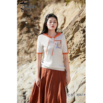 亞麻上衣半裙貨源鼎成麻業(yè)夏時(shí)尚寬松針織上衣