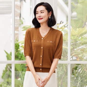 休閑時尚針織衫奧斯飛爾夏折扣店實賣女裝跑量單品貨源批發(fā)