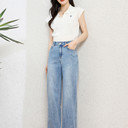 鄭州品牌女褲敏子褲子簡約時尚百搭女褲牛仔褲休閑褲貨源