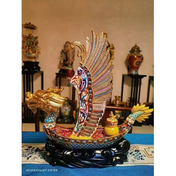景泰藍(lán)《一帆風(fēng)順》景泰藍(lán)人張同祿大師傾情創(chuàng)作