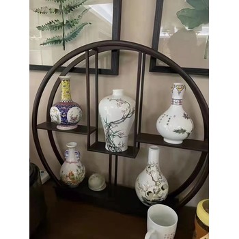 陽士琦大師琺瑯五絕宮藏琺瑯彩瓷器瓷瓶套組，國家用瓷辦公室出品