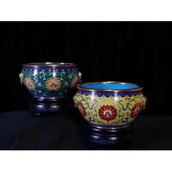 米振雄大師創(chuàng)作《太和雙尊》景泰藍聚寶盆珍品，宜品宜藏