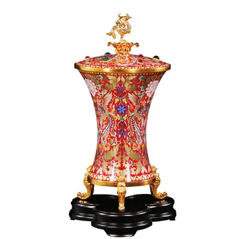 霍鐵輝-中華騰飛景泰藍(lán)富貴尊銅胎掐絲琺瑯技藝