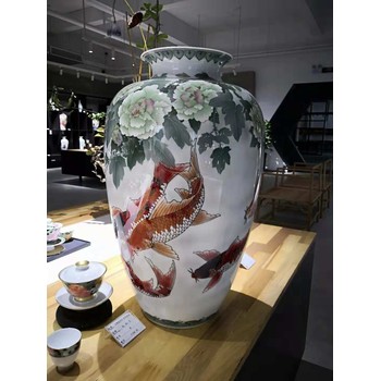 金玉滿堂富貴有余醴陵釉下五彩瓷瓶顧澄清大師遺作