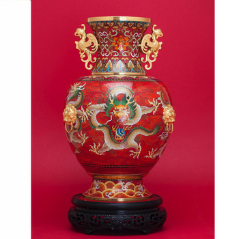 600年打造景泰藍(lán)轉(zhuǎn)瓶—《龍騰盛世轉(zhuǎn)運(yùn)尊》戴嘉林作品