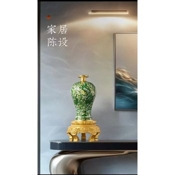 朱炳仁仁彩琺瑯十二式河清海晏梅瓶