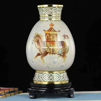 米振雄大師遺作馬到成功之大國財尊寶馬景泰藍(lán)