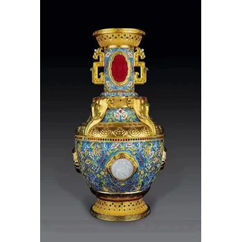 王樹文米振雄創(chuàng)作中華復興五福瓶終成銀胎掐絲琺瑯的鼻祖