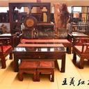 世代相傳王義紅木交趾黃檀家具，緬甸花梨沙發(fā)