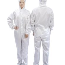 藍(lán)色連體潔凈服無塵防護(hù)服防靜電工作防塵服無菌服凈化服