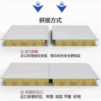 巖棉夾芯彩鋼板防火板醫療凈化板藥廠食品廠車間隔斷吊頂