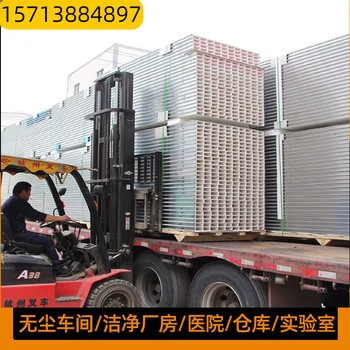 巖棉夾芯彩鋼板防火板醫療凈化板藥廠食品廠車間隔斷吊頂