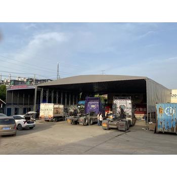 湖北黃岡大型伸縮帳篷夜市工地遮陽(yáng)棚電動(dòng)推拉棚膜結(jié)構(gòu)停車