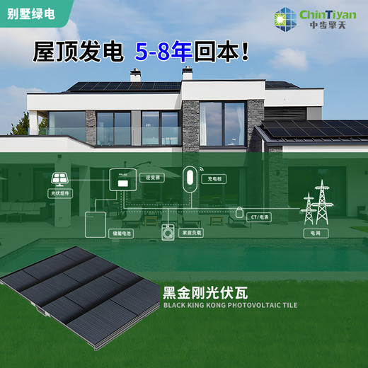 小區(qū)別墅屋頂能裝光伏嗎24小時(shí)綠電方案