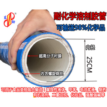 東勁牌化工溶劑軟管藍(lán)色食品級epdm橡膠管可用于化工廠、牛奶廠