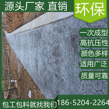 山東德州藝術(shù)壓花地坪市政道路改造單位