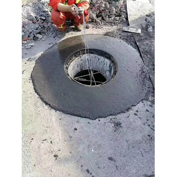 黑色快硬自流料市政破損井蓋快速修補料