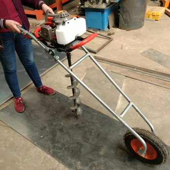 手推式挖坑機一人操作輪汽油地鉆打孔機呈昊銷售