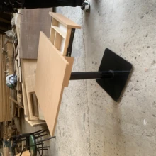 米粉面館家具定制免漆板餐臺儲物型餐臺快餐桌椅