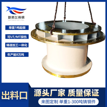 大型鑄造加工廠家來圖生產(chǎn)單重1以上用于建材行業(yè)的鑄鋼件-出料口