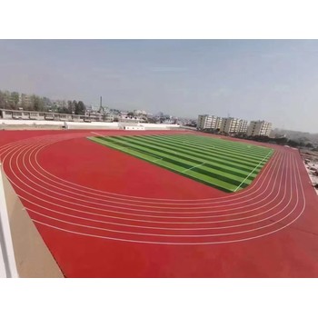 福建福州塑膠跑道材料施工透氣型硅PU足球場施工改造